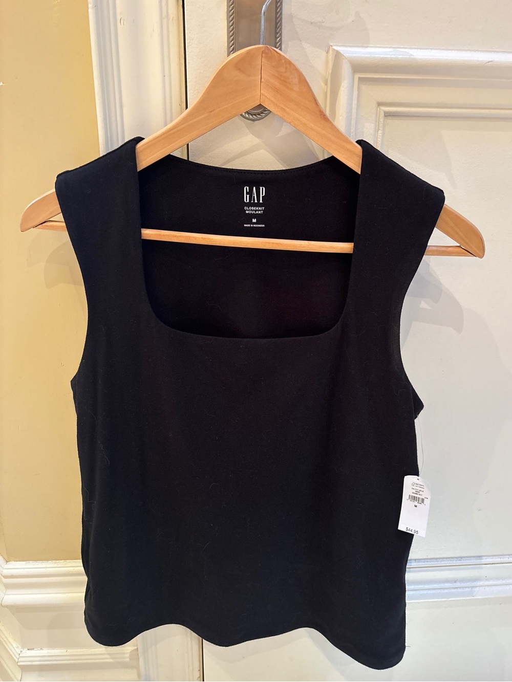 GAP Black Square Neck Tank Top